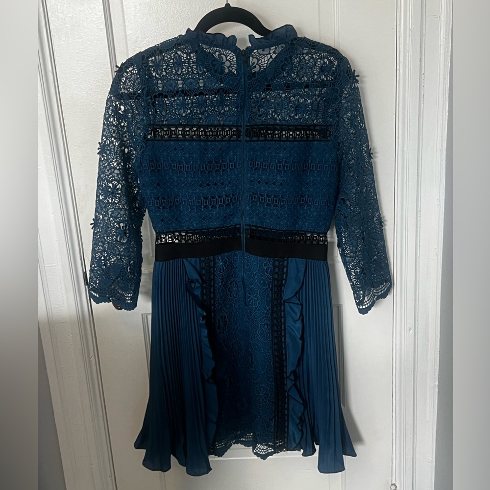 Self-Portrait lace pattern mini dress, size Medium